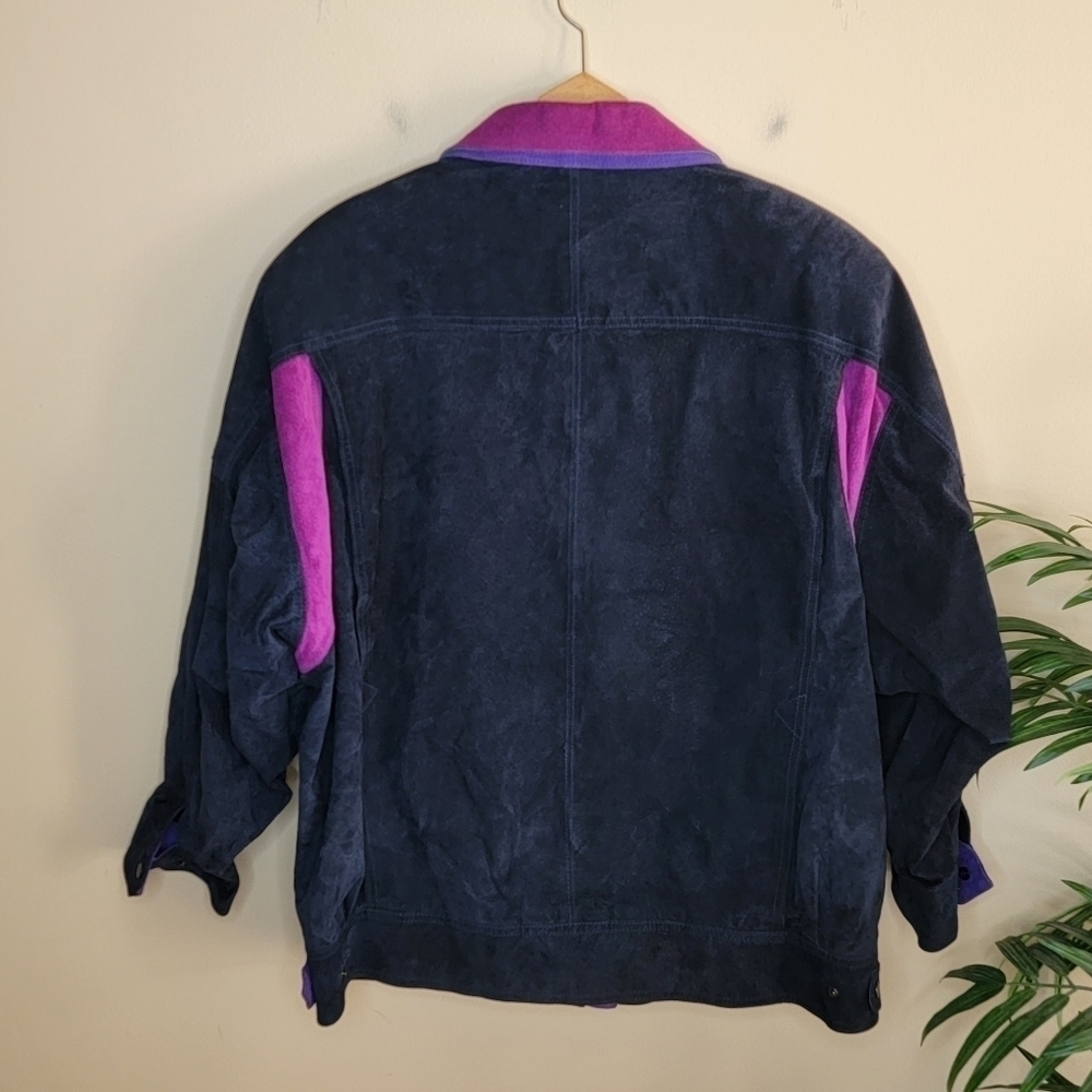 Avanti Colorblock Suede Jacket Size Large - Picture 5 of 10